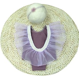 Mooie Babe Geboren Accesorios Foto Outfits Hoofdband En Jurk Set Ballet Thema Jongen/Meisje Kostuum Voor 0-2 maand