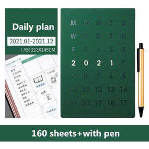 Pu Agenda Dagelijkse Planner Luxe Notebook Journal A5 Business Maandelijkse Plan Notepad Schema Terug Naar School Kantoorbenodigdheden
