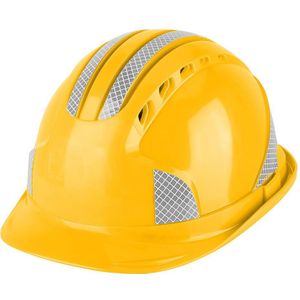Hard Helm Hoed Werknemer Bouwplaats Beschermende Cap Met Verstelbare Riem Ventilatie Reflector Veiligheid Helm