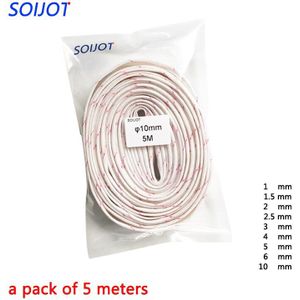1 Pak Van 5 Meter Geel Wax Buis 1 Mm ~ 10 Mm Glasvezel Sleeving Hoge Temperatuur Geïsoleerde Draad Behuizing glasvezel Buis