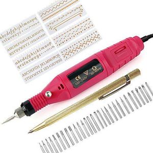 Elektrische Mini Graveur Pen Mini Diy Graveren Tool Kit Voor Metaal Keramische Plastic Hout Sieraden Met Kraspen Etcher 30 bits