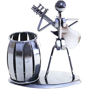 Metal Gitaar Bas Viool Rocker Potlood Pen Holder Cup Desktop Stand Opbergdoos Thuis Metalen Ambachten Student verjaardag