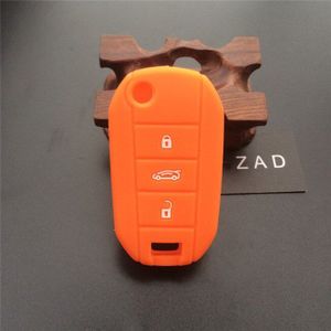 ZAD 3 Knop Siliconen Flip Remote Key Case Fob Cover Houder voor Citroen C4 CACTUS C5 C3 C4L elysee sleutel shell case