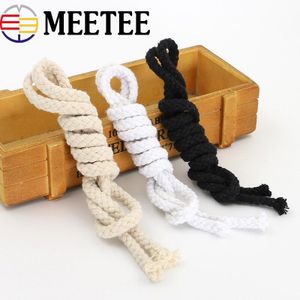 10Meter Meetee 5Mm 6Mm 7Mm 100% Katoenen Koord Geweven Twisted Touw String Discussie Diy Craft Home decor Cordon Coton Rond