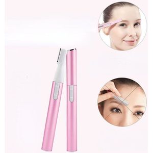Praktische Elektrische Gezicht Wenkbrauw Schaar Tondeuse Mini Draagbare Vrouwen Body Scheerapparaat Remover Blade Scheermes Roze Zwart