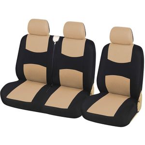 1 + 2 Stoelhoezen Beige Auto Seat Cover Truck Interieur Accessoires Voor Renault Peugeot Opel Vivaro, fit Universal Transporter/Van