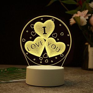 Tafellamp Met Base Wedding Decor Light Up Led Night Lights Romantische Dc 5V Warm Wit Cozy Home decoratieve Ornament Moderne