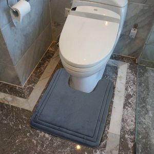 53*60 Cm Water-Absorberend En Sneldrogend Geheugen Katoen Huishoudelijke Badkamer Anti-Slip Mat U-Vormige Wc Tapijt Machine Wassen