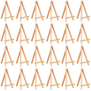 24 Pack Mini Hout Display Schildersezel Hout Ezels Set Voor Schilderijen Craft Kleine Acryl Olie Projecten