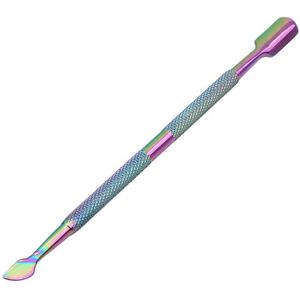 Rainbow Rvs Manicure Nail Art Tool 4 Stijlen Eelt Scheerapparaat Mode Dual-Ended Chameleon Nail Cuticle Pusher Remover