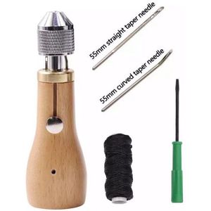 Leer Naaien Priem Draad Kit Handleiding Naaimachine Speedy Stitcher Lederen Craft Stiksels Schoenmaker Canvas Reparatie Tool