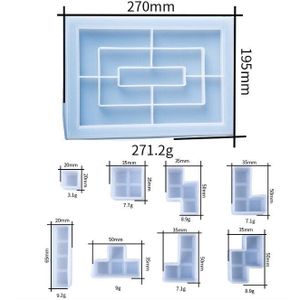 Russische Tetris Siliconen Mallen Diy Handwerk Hars Gieten Mallen Voor Home Decor Game Play Uv Epoxy Hars Lade Coaster Mold kit