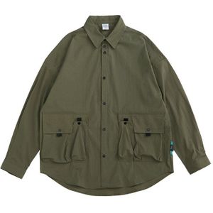 Inflatie Mannen Streetwear Harajuku Lading Overhemd Oversized Hip Hop Shirt Heren Lange Mouw Paar Vintage Overhemd 2111W