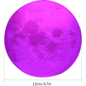 Creatieve Maan 16 Kleuren Lamp 3D Gedrukt Lunar Lamp LED Nachtlampje 20 cm/7.9in met Afstandsbediening Stand voor Kinderen Meisjes