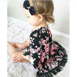 Kids Kind Baby Meisjes Kleding Kant Kwastje Jassen Kimono Vest Sjaal Cover UP Outfits