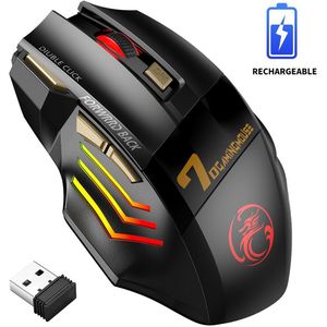 Draadloze Gaming Muis Bluetooth Computer Muis Gamer Oplaadbare Stille Muizen Met Backlit Led Ergonomische Rgb Mause Voor Pc Laptop