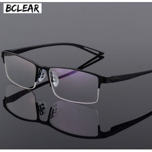 TR90 Titanium Legering Glazen Frame Mannen Semi Randloze Vierkante Eye Glas Recept Bril Bijziendheid Optische Frames Koreaanse Eyewear