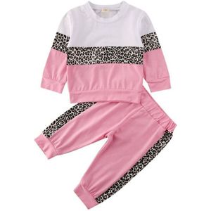 1-5Years Peuter Kid Baby Meisje Kleding T-shirt Top Broek Luipaard Outfits Trainingspak Set