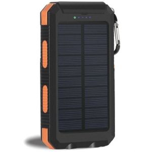 GGX ENERGIE 8000mah Portable Solar Battery Charger voor Telefoon Outdoor Camping Kompas + Stof/Water Proof + LED licht + 2xUSB Uitgang