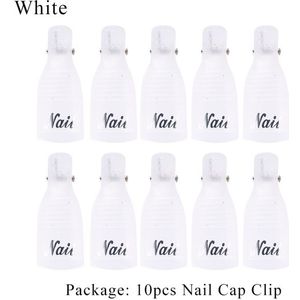 10 Pc Plastic Nail Art Soak Off Clips Cap Gel Nagellak Remover Clips Nail Ontvetter Cleaner Manicure Nail tool LAND136