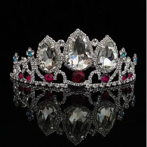 Bruid Bruiloft Tiara Water Glass Crystal Crown Tiara Prinses Meisje Diadeem Bruiloft Fotografie Haaraccessoires Tiara