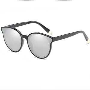 Vrouwen Kleur Luxe Platte Top Cat Eye Zonnebril Elegante Oculos De Sol Mannen Twin Beam Oversized Zonnebril UV400