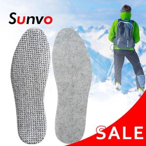 Vilt Aluminiumfolie Inlegzolen Winter Warme Zomer Koel Waterdicht Wol Shoe Pads Voor Mannen Vrouwen Comfortabele Insert Zolen