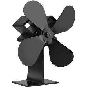 4 Blades Thuis Haard Ventilator Efficiënte Warmteverdeling Warmte Aangedreven Kachel Fan Log Hout Brander Voor Hout Kachels