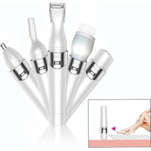 ETR-93 5 in 1 Lady Grooming Kit USB Opladen Mini Draagbare Waterdichte Epilator Dagelijks Diepe Facial Cleaning