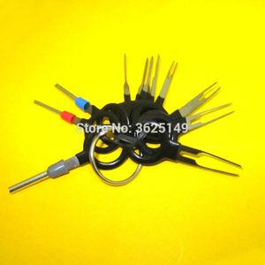 11x een Set Terminal Removal Tools Auto Elektrische Bedrading Crimp Connector Pin Extractor Kit Reparatie Handgereedschap Plug key