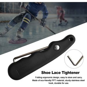 Met Uitgebreide Haak Duurzaam Ijshockey Ergonomische Puller Black Praktische Opvouwbare Draagbare Skate Kant Tightener Figuur Roller