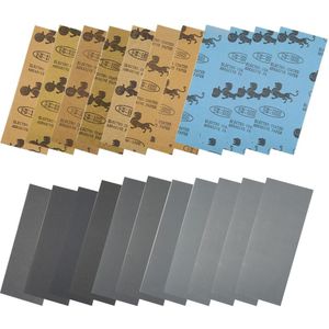 SenmaiTools 35 Schuurpapier set, nat en Droog 23 x 9 cm, Korrel 400 600 800 1000 1200 1500 2000 2500 3000 5000 7000 10000 20000, Fijn Schuurpapier voor Automotive Metaal, Hout, Muur en Afwerking