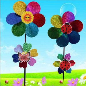 1Pc Kleurrijke Pailletten Windmolen Wind Spinner Wind Spinner Kinderen Speelgoed Huis Tuin Yard Decoratie