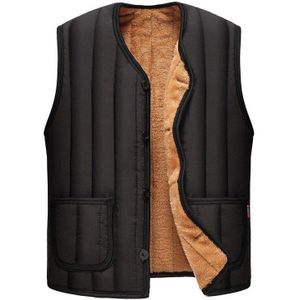 Herfst Winter mannen Wol Down Vest Jas Vrouwelijke Mouwloze Wol Fleece Vest Jas single breasted Vesten Plus size 3XL