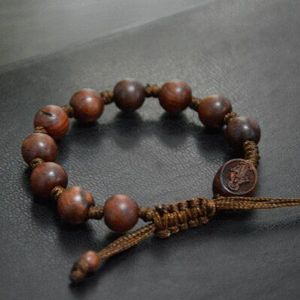 Katholieke Goddelijke Art Hout Ronde Rose Armband Rozenkrans, Verstelbare, Religieuze Benodigdheden, Kerk Benodigdheden, Kerk Lid