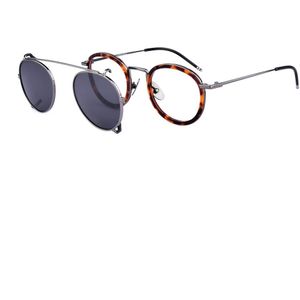 Thom Recept Ronde Optische Glazen Frames TB710 Met Gepolariseerde Clip Voor Mannen Vrouwen Brillen Originele Logo Eyewear