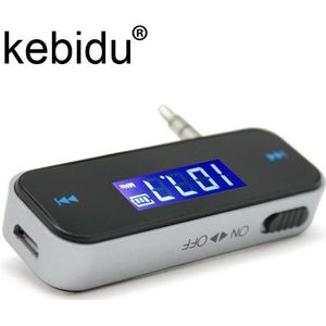 Kebidu Draadloze 3.5Mm Lcd-scherm Auto Radio MP3 Speler Kit In-Auto Fm-zender Handsfree Micro Usb-kabel voor Smartphones