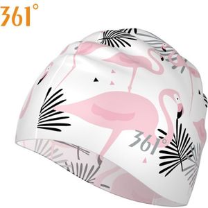 361 Siliconen Badmuts Voor Vrouwen Lang Haar Stijlvolle Flamingo Bloem Zwemmen Caps Voor Meisje Waterdichte Oor Protector Baden Hoed