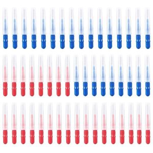 Rosenice 50 Stuks Dental Orthodontische Oral Care Rager Tandenstoker Tussen Tanden Borstel Kit (Blauw En Rood)