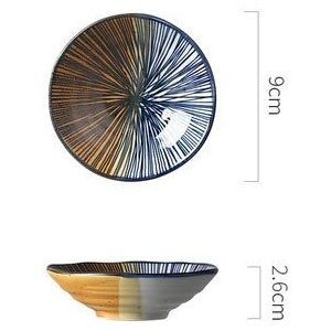 1PC Japanse stijl handgeschilderde servies lijn streep servies keramische plaat schotel porselein servies bestek taart plaat