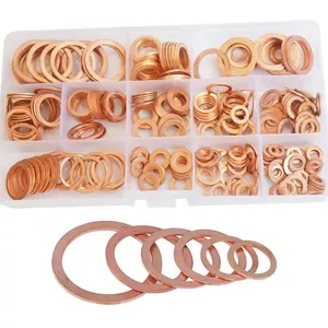 QUARKZMAN 100 stuks platte sluitringen M12 koper afdichtringen, 12 mm