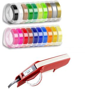 20Rolls 6/9/12mm 3D Embossing PVC Label Tapes Compatibel Dymo 1610 1880 12965 Handleiding Label printers voor Motex E101 Label Makers