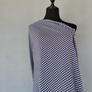 100% Zijde Crêpe Zijde Charmeuse Zijde Moerbei Zijde Voor Shirt Jurk Tops Grijs Met Kleine Witte Vlekken Dots Patroon Crêpe stof