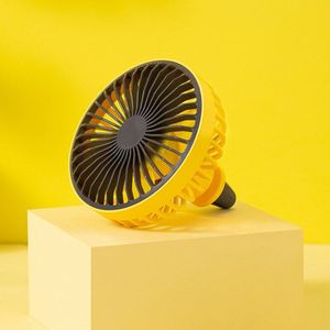 Universele Kleur Auto Air Vent Fan Met Led Sfeer Licht Verstelbare Speed Usb Power Ventilator Voor Thuis Car Office Cooling zomer Fan