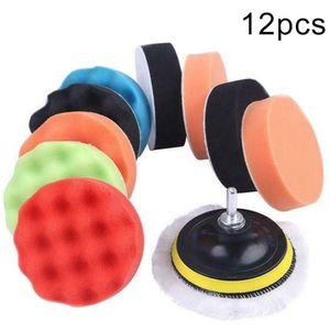 3 Inch Auto Polijsten Boor Pad Kit Auto Spons Foam Buffing Polijstmachine Pad Set Voor Auto Polijsten Waxen Afdichting glazuur