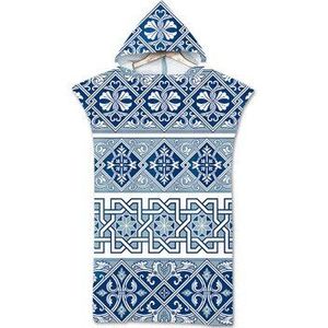 Geometrische Microfiber Wetsuit Veranderende Gewaad Handdoek Poncho Sneldrogend Hooded Handdoeken Voor Zwemmen Beach Surf Zwembad Beachwear Mantel