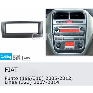 Enkele Din Auto Fascia Radio Panel Voor Fiat Punto (199/310) 2005, Linea (323) 2007 Dash Kit Plaat Bezel Facia Adapter