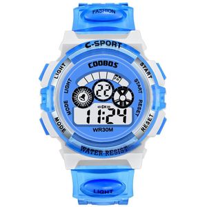 COOBOS Casual Brand heren Horloge Multi functie Kleurrijke Licht Sport Polsband Twee Maten Mens Klok Digitale Horloge reloj
