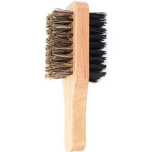Antistatische Dubbelzijdig Haar Borstel Met Houten Handvat Voor Massage Facial Baard Haar Borstel Houten Handvat Massage Facial Baard
