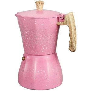 Latte Mokka Koffiezetapparaat Italiaanse Moka Espresso Cafeteira Percolator Pot Kookplaat Koffiezetapparaat 300Ml Roze